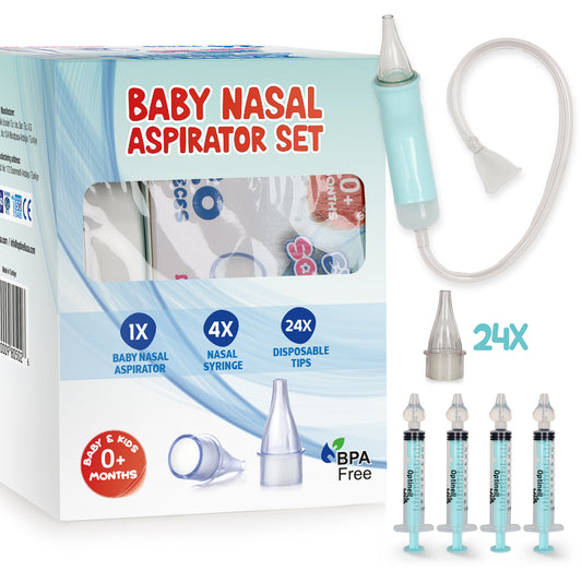 Opti-Nell Nasal Aspirator Set for Babies, Complete Set, Including Nasal Syringe